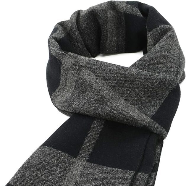 mens winter plaid scarf