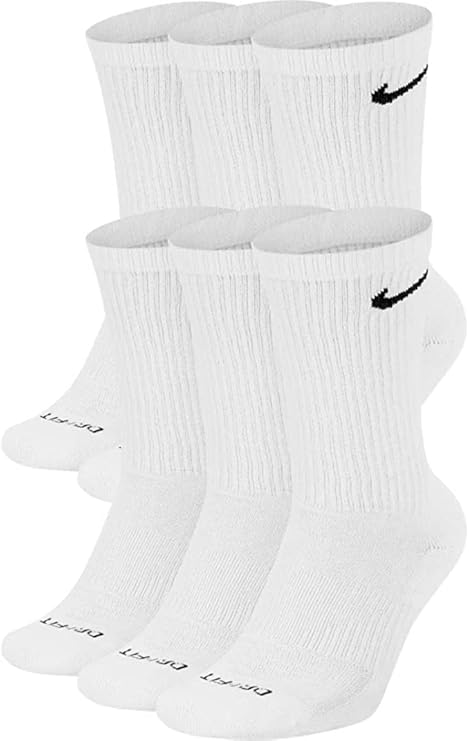 Nike cushioned crew socks 6 pack